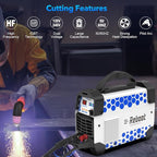 Reboot Plasma Cutter, 2025 Upgraded 60Amps Cutter Machine with 120/240V Dual Voltage DC Inverter IGBT 1/2 Inch Clean Cut for Beginners DIY and Small Business Projects