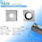 Asieg Tool 14 x 14 x 2mm-30° Carbide Inserts Cutters Knives Blades with Screws for Grizzly T21348 and Woodworking Spiral Helical Planer Head 10pcs