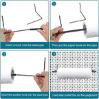 310PCS Pegboard Accessories Organizer Kit, Peg Board Baskets and Paper Towel Holder for 1/8 and 1/4 inch Pegboard Hooks Assortment,Metal Hooks for Hanging Storage (Basket Set)