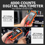 THIKPO TRMS Digital Multimeter 4000 Counts with NCV, Auto-Ranging Multimeter Measures AC/DC Voltage, Resistance, Capacitance, Continuity, Live Wire Detection, Backlight, Data Hold