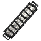 Terminal Blocks Double Row Stainless Steel 10-22 AWG Copper 600V/30A Rated 2-14 Poles Neat Circuit Solution 1 Pack TBD (8 Poles)