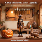 COZYGIFT Wood Carving Kit for Adults & Beginners - 31-Piece Set with 7 Whittling Knives & 6 Detail Gouges, 2 Pre-Carved Basswood Blocks, Leather Roll & Splinter-Free Handles for Woodworking & DIY Gift