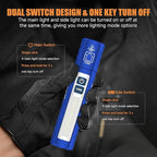 Rechargeable Tactical Flashlights High Lumens - Super Bright Small Powerful LED Magnetic USB C Flashlight, 8 Modes, Dual Button Waterproof Pocket Flash Light for Emergency, Car (1, Blue)