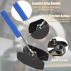 Brake Caliper Compression Tool, Caliper Piston Compressor Tool with 360° Ratchet, 2 Brake Caliper Hooks, 2 Brake Disc Lubricant, Brake Pad Spreader for Single/Twin/Quad Piston Calipers (Blue)