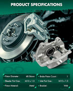 SCITOO Rear Right Brake Caliper With Bracket 18B4805 Compatible For Buick 2004-2007 For Chevrolet 2002-2009 For GMC 2002-2009 For Isuzu 2003-2008