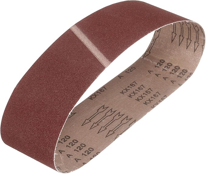 HARFINGTON 4 x 36 Inch Sanding Belts, 1 Pcs 120 Grits Aluminum Oxide Abrasive Belt Sander File Belt for Woodworking, Metal Polishing, Knife Sharpener