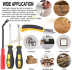 4Pcs Upholstery and Construction Staple Remover with Tack Puller Tool, Nail Puller, Carpet Nail Remover, Heavy Duty Staple Puller Remover, for Furniture Floor Wooden Case Carton Photo Frame