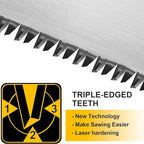 14" Pro Hand Saw, 11 TPI Fine-Cut Handsaw - Sharp Manual Saw Idea for Cutting Wood, Sawing, Gardening, Trimming, Plastic Pipe, Drywall