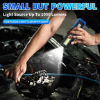 Rechargeable LED Flashlight Magnetic Light, Portable Work Light Trouble Lights Lamp for Mechanics, Compact Reliable and Super Bright Flash Light for Tool Gifts for Men(Blue)