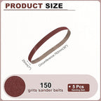HARFINGTON 1 x 30 Inch Sanding Belts, 10 Pcs 150 Grits Aluminum Oxide Abrasive Belt Sander File Belt for Woodworking, Metal Polishing, Knife Sharpener