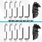 DURATECH 121-Piece Mechanics Tool Kits, Include SAE/Metric Sockets Set, 72-Tooth Drive Ratchet, 40-in-1 Magnetic Screwdriver, and Hex Keys with Carrying Tool Box for Auto Repair