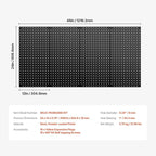 VEVOR Metal Pegboard Panels, 24" x 12" Pegboard, 4 Panels, Heavy Duty Steel Peg Board Wall Organizer, for Living Room Garage Tool Storage Workbench Office Organization Craft Room Kitchen Home, Black