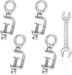 4-Pack Small C Clamps – 304 Stainless Steel Beam Clamps with M10 Screw Ring | Adjustable, Rust-Resistant I Beam Clamps for Ring Beams, Welding, Woodworking, Plants & Desk Use. Wide Jaw Openings (45MM)