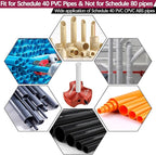1-1/2 Inch PVC Pipe Reamer,PVC Fitting Saver Socket Saver with 3 Carbide Insert,1.5" Plastic Pipe Fitting Reamer Plumbing Tool for Sch.40 CPVC ABS Socket Hub,Fit Standard 1/2" Drill