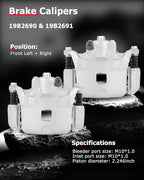 cciyu Front Left & Right Brake Calipers Assembly w/Bracket 19B2690 19B2691 2002 2003 2004 For Infiniti For I35,2002 2003 2004 2005 2006 For Nissan For Altima,2002 2003 2008 For Nissan For Maxima