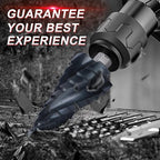 Step Drill Bits M35 Four Spirl Flute Cobalt Step Drill Bits Set 3/16"-1/2" （6 Sizes ） Wear-Resistant TiAlN Coated,1/4" Hex Shank Drill for Metal, Stainless Steel, Aluminum, Plastic