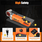 110V Electric Pipe Threader with 6 Dies 1/2"-2", Portable Pipe Treading Machine with All-copper Motor, Hand-held Pipe Treading Kit with Carrying Case for Galvanized pipe, Iron & Steel Pipes, 2300W