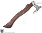 SHINY CRAFTS-Camping Axe Tomahawk Viking Bearded Axe Custom Handmade Carbon Steel Axe Valentine's Day Gift Birthday Gift for him with Premium Leather Sheath (SCA 05A)