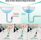 Kelly's Collection 30 Inch Drain Snake Hair Clog Remover, Anti-break Metal Sink Snake Drain Cleaner Tool with Nylon Layer, Drain Hair Removal Tool for Shower, Bathroom Sink Drain Unclog (5 Pack)