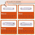 Tanstic 6Pcs Stainless Steel Feeler Gauge and Radius Gauge Set, 5Pcs R0.3-1.5/ R1-6.5/ R7-14.5/ R15-25/ R25-50 Radius Fillet Gauge with 32 Blades 0.04-0.88 mm Metric and Imperial Gap Measuring Tool