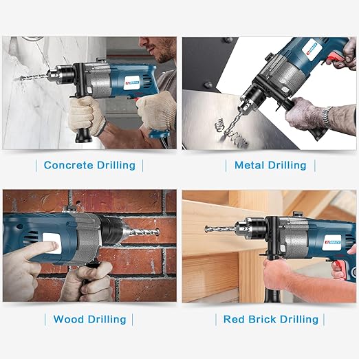 2-Pack SDS Plus Masonry Drill Bits 9/16 Inch x 12 Inch Long Rotary Hammer Drill Bits Carbide Tipped for Concrete Brick Cement Stone Block.