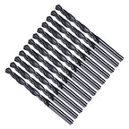 Drill Bit, 6.4mm Cutting Diameter, 4241 HSS Nitriding Black 118° Cutting Angle Versatile Jobber Bits - (Applications: for Drilling Plastic Wood Soft Metal), 12-Pieces