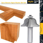 7Pcs Roman Ogee Router Bit Set,1/2" Shank,Decorative Edge Bits Double Radius 3/32", 1/8",5/32",3/16",7/32", 1/4" and,5/16" Edging Cutter for Wood Profiling,Routing,Molding