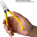6in. Wire Cutters Set, Ultra Sharp Small Side Cutter Clippers with Spring Loaded, Flush Cutting Pliers, Diagonal Cutting Plier for Jewelry Making, Crafting, Electrical, 2 Pack