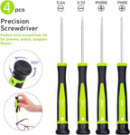 FASTPRO 12-Piece Magnetic Screwdrivers Set with Slotted Phillips Screwdrivers and Precision Screwdrivers, Repair Tool Kit with Storage Bag, Green
