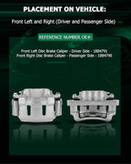 SCITOO 18B4790 18B4791 Disc Brake Calipers Assembly with Bracket Fit For Ford For Excursion 2000-2005,For Ford For F-250 Super Duty 1999-2004,For Ford For F-350 Super Duty 1999-2004