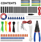WORKPRO 582-piece Crimp Terminals, Wire Connectors, Heat Shrink Tube, Electrical Repair Kit with Wire Cutter Stripper