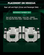 SCITOO 19B2950 19B2951 Rear Left & Right Disc Brake Calipers Assembly w/Bracket For Scion For tC 2005-2010