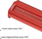 Woodworking Saddle T-Square Ruler 6in, T-Square for Carpenter Work, Layout and Measuring Tools