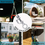 6-Pack Small C Clamps – 304 Stainless Steel Beam Clamps with M6 Screw Ring | Adjustable, Rust-Resistant I Beam Clamps for Ring Beams, Welding, Woodworking, Plants & Desk Use. Wide Jaw Openings (20MM)