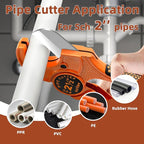 Kerry PVC Pipe Cutter, Up to 2-1/2" O.D. Ratcheting Heavy-Duty PEX POLY PE Plastic Hoses and Plumbing Tube Cutting Tool, Stainless Steel Blades, Thicken Aluminum Body Efficient Extended Handle