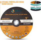 S SATC Die Grinder Cut Off Wheel 9 Inch 25PCS Cut Off Wheels Fit Angle Grinder Air Tool 9” x .075” x 7/8”
