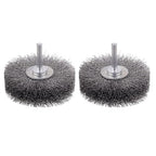 Rocaris 2 Pack Wire Wheel Brush Wire Wheel Brush for Drill Attachment, 3 Inch Heavy Duty Wire Brushes Removal Paint Rust & Corrosion, 0.0118" Carbon Steel Wire, 1/4in Shank, 20000RPM