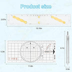 Ironwarrior 3 Pcs Basic Navigation Set,Including 15inch Parallel Ruler with Brass Arms, Nautical Protractor, and 6 Inch Marine Fixed Points Divider, Marine Accessories with Clear Scales for Boat
