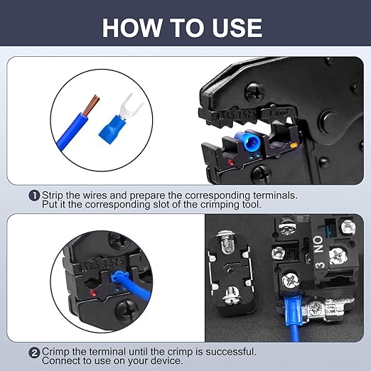 Chanzon Insulated Wire Connector (Butt Spade Fork Ring) Crimp Terminal Splice, Male & Female Quick Disconnect Kit Solderless Assorted Electrical Crimping Tools(420pcs)