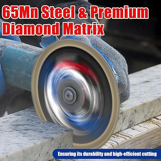 2PCS 4.5” Diamond Saw Blades for Angle Grinder, X-Turbo Tile Cutting Blade for Dry & Wet Cutting, Fast Smooth Cutting for Alabaster Concrete Granite Marble