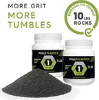 Polly Plastics Rock Tumbler Media Grit Refill, Coarse 60/90 Silicon Carbide Grit, Stage 1 for Tumbling Stones (2 Pack) (2 lb.)