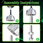 Heavy-Duty Deburring Chamfer Tool with Sharp Tungsten Carbide Blades,Fast Hex Shank Deburr Drill Bit, External Burr Removal for Metal Rod Bolt Pipe 3D Printing PVC in 5/8" to 1-3/8"Diameter(16~35mm)