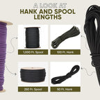 The Paracord Store | Type III 550 Paracord - 250 FT Spool, Neon Pink | Heavy Duty 7 Strand Tactical Paracord - USA Made Nylon Outdoor Parachute Cord for Camping, Fishing & More - Survival Cord