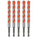 Concrete Carbide Drill Bits Hex Shank Masonry Cement Tile Drill Bit Set for Glass/Brick/Plastic/Cement/Tile 1/2" (5PCS)