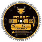 FOXBC 10 Inch Combination Saw Blade, 50-Tooth, Wood Cutting, 5/8-Inch Arbor