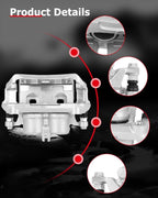 cciyu Front Right Brake Caliper Assembly w/Bracket 19B3122A 2005-2023 For Nissan For Frontier,2009-2012 For Suzuki For Equator