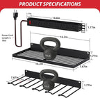 Power Tool Organizer With Charging Station, Wall Mount Drill Holder, Screwdriver and Battery Organizer, Heavy Duty Rack for Garage, Workshop, Tool Room, Workbench