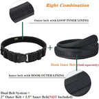 Duty Belt w/ 4 Keepers 2" Nylon Stiff Utility Belt Police Law Enforcement Security Work Patrol Gear Carrier XXL