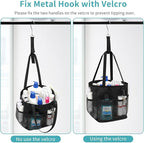Mesh Shower Caddy Portable for College Dorm Room Essentials, Shower Tote Bag with Hanging Hook and Drawstring, Quick Dry Toiletry Bag with 6 Pockets for Bathroom, Swimming, Gym, Camping, Beach, Travel