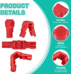 PATIKIL 4 mm Stop Peg Lock, 25 Pcs Pegboard Hooks Anti Sweep Theft Hook Locks Plastic Pegs for Mobile Accessories Shop Clothes Retail Security Display, Red